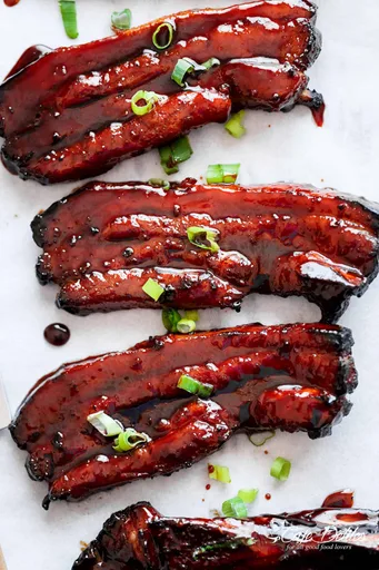 Costillar de cerdo barbacoa chino crujiente (Char Siu)
