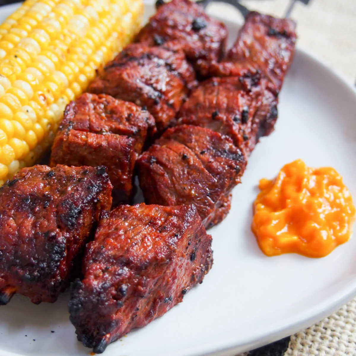 Anticuchos de carne (Peruvian marinated beef skewers)