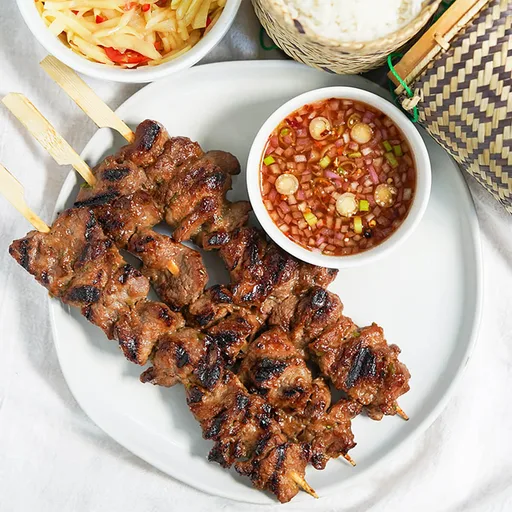 Moo ping (brochetas de cerdo tailandesas)