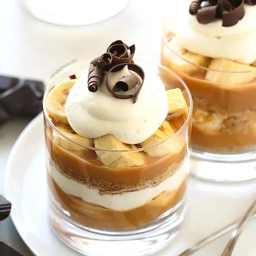 Vasitos de tarta Banoffee