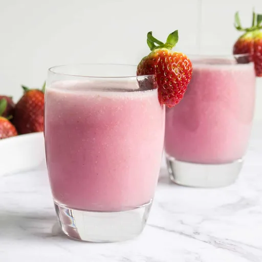 Batido de fresas con nata