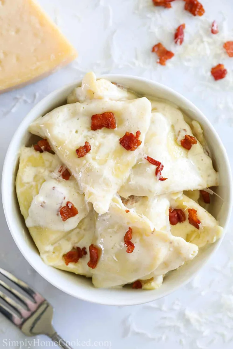Chicken and Cheese ravioli