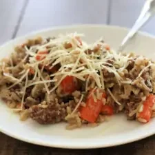 Cheesy Ground Beef and Rice Casserole