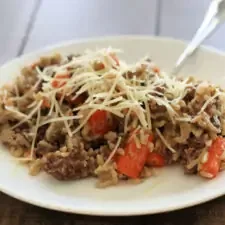 Cheesy Ground Beef and Rice Casserole