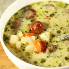 Potato Soup with Bockwurst