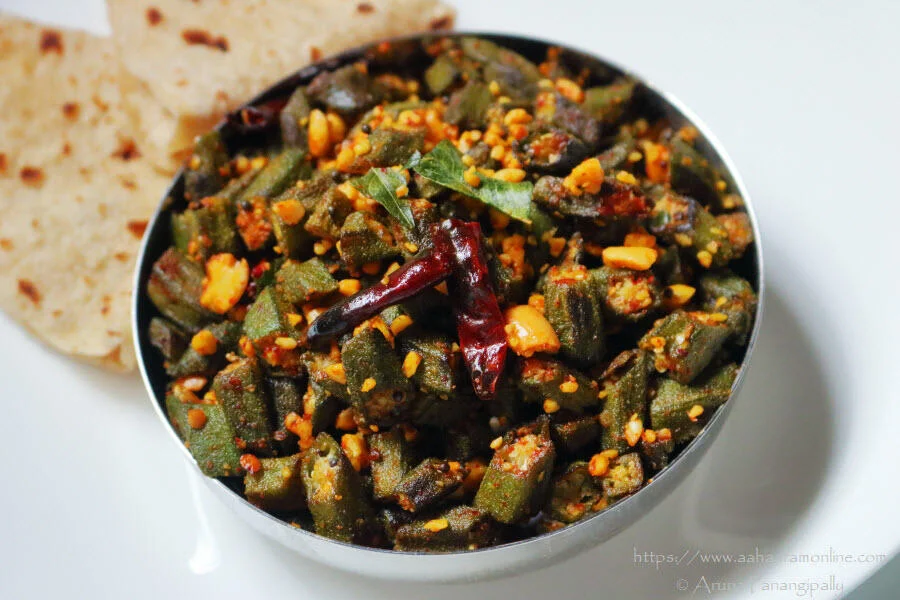 Bhindi Fry with Peanuts from Maharashtra