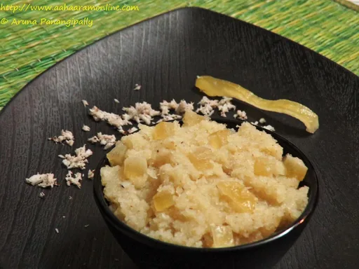Sheera de coco con piel de limón confitada