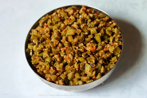Goru Chikkudikaya Vellulli Palli Podi Kura | Gawar Sabzi with Peanuts and Garlic