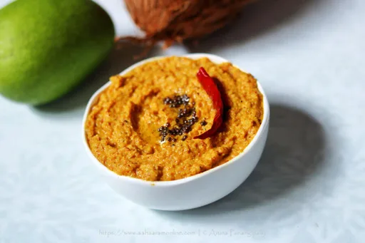 Mamidikaya Kobbari Pachadi | Andhra Raw Mango and Coconut Chutney