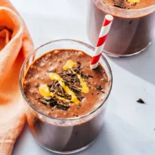 Batido de Chocolate y Mantequilla de Cacahuete