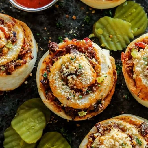 Bacon Cheeseburger Pizza Rolls