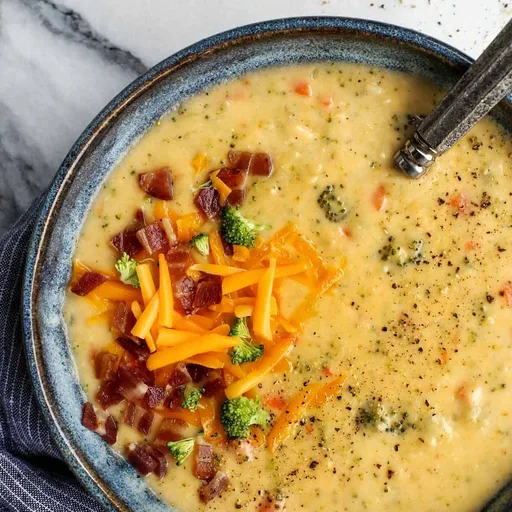 Sopa de brócoli y cheddar