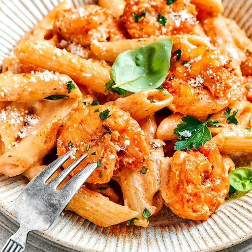 Pasta con gambas al estilo cajún