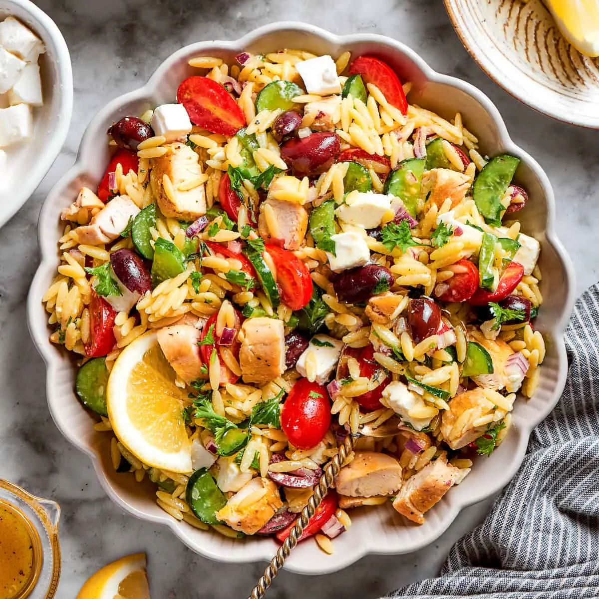 Lemon Chicken Orzo Salad
