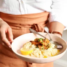 Shrimp Etouffee Risotto: a Valentine’s dinner