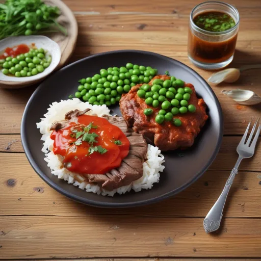 Bistec de Res con Salsa de Tomate, Ajo y Cebolla