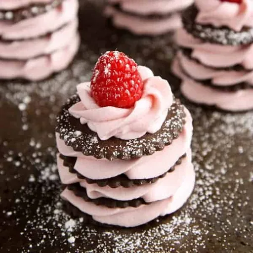 Chocolate and Fresh Raspberry Cream Napoleons
