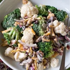 Broccoli Cauliflower Salad