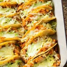 Tacos fáciles de pollo asado