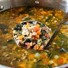 Orzo Spinach Italian Sausage Soup