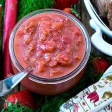 Strawberry Rhubarb Fennel Chutney