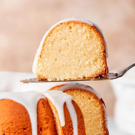 Cream Cheese Pound Cake with Almond Glaze