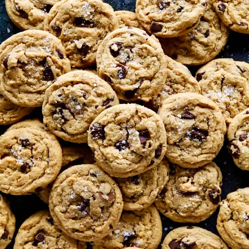 Peanut Butter Chocolate Chip Cookies with Sea Salt