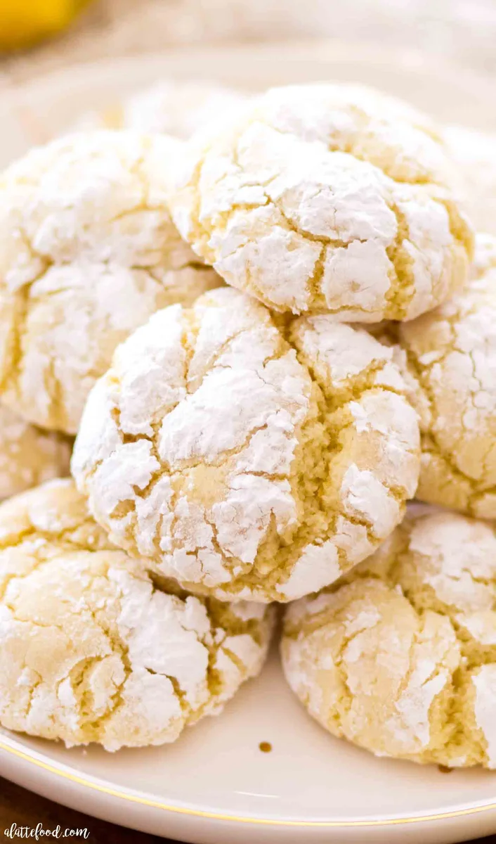 Cream Cheese Lemon Crinkle Cookies