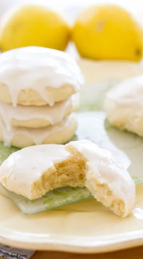 Lemon Glazed Soft-Baked Sugar Cookies
