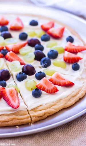 Lemon Sugar Cookie Fruit Pizza