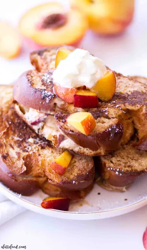 Peach Cheesecake Stuffed French Toast