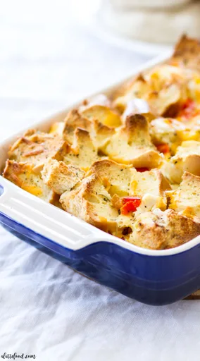 Savory Bagel and Cream Cheese French Toast Casserole