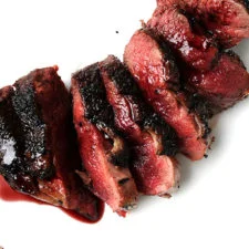 Pan-Seared Wild Duck Breast with Port Wine Reduction