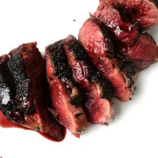 Pan-Seared Wild Duck Breast with Port Wine Reduction