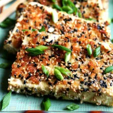 Pan-Seared, Sesame-Crusted Tofu with Nuoc Cham