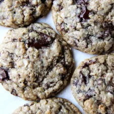 Dark Chocolate, Coconut, Oatmeal Cookies