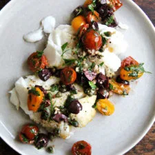 Pan-Seared Cod with Sauce Niçoise