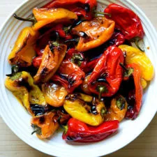 4-Ingredient Balsamic Roasted Mini Peppers