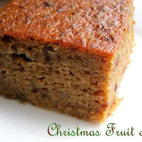 Pastel de frutas navideño de las Indias Occidentales