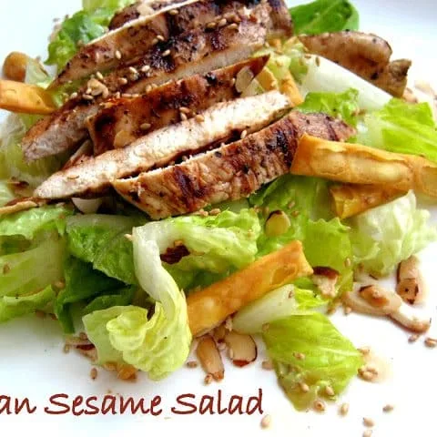 Asian Sesame Salad with Grilled Chicken