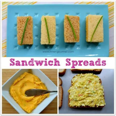 Cheese Paste and Egg Salad Sandwiches
