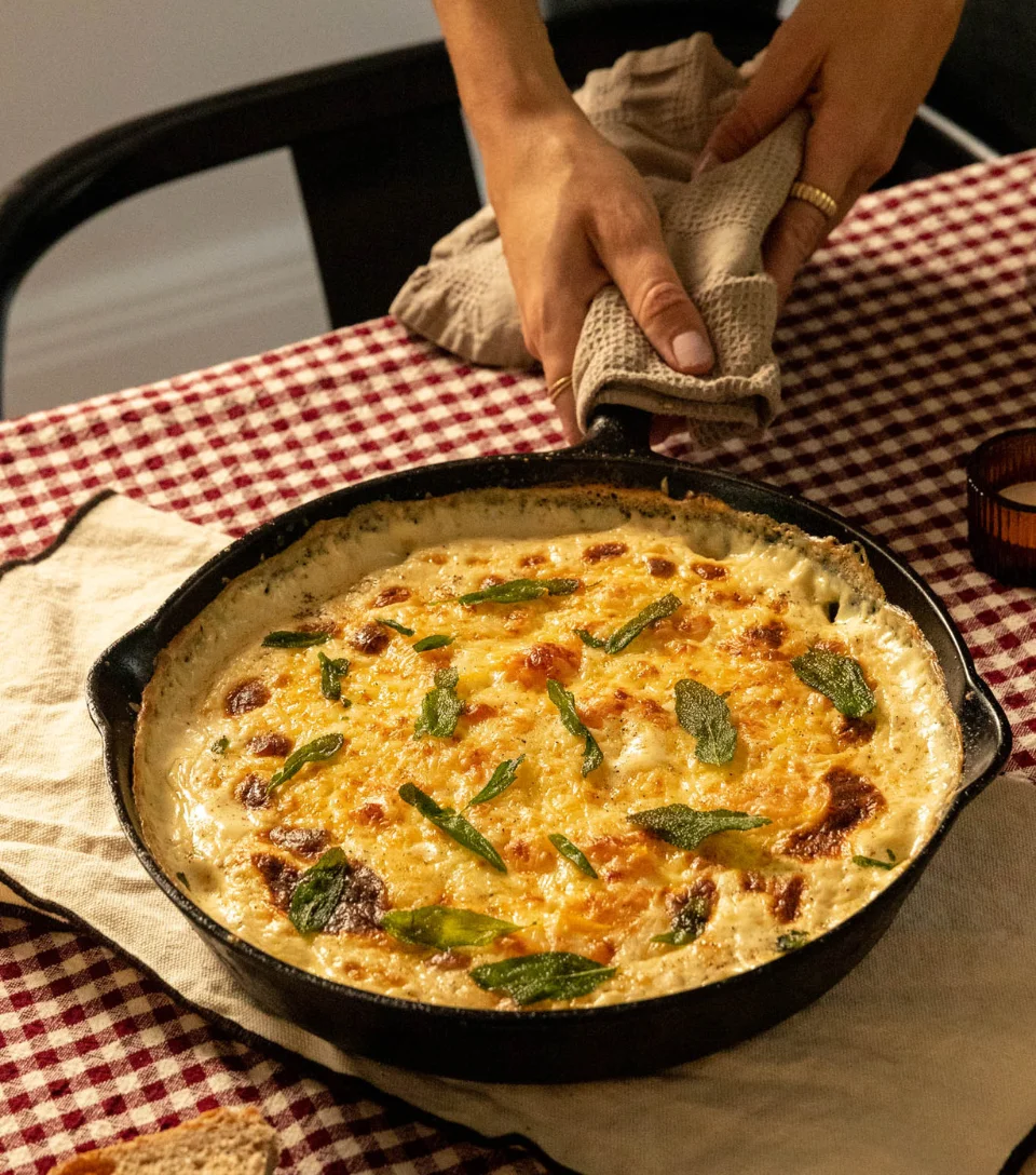 Gratin à la courge, patates et sauge