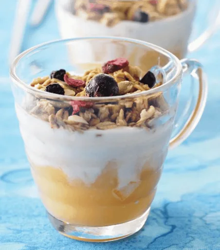 Verrines de manzana y yogur