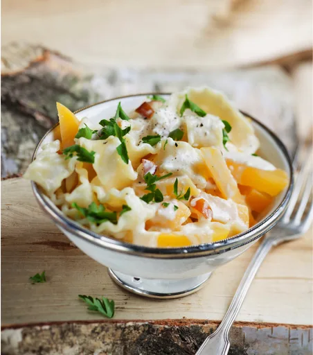 Pâtes sauce à la crème et au navet