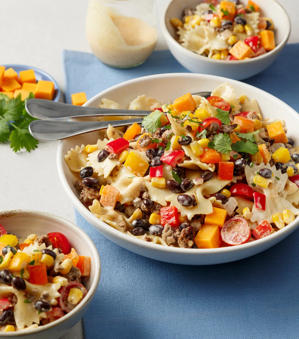Salade de pâtes style cowboy