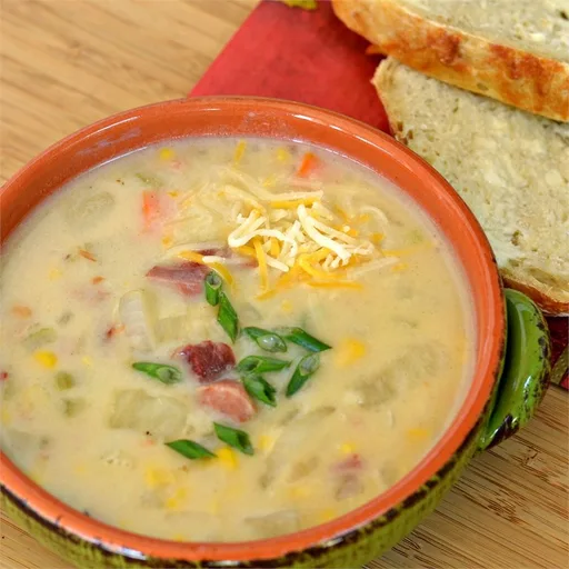 Soupe facile et délicieuse au jambon et aux pommes de terre