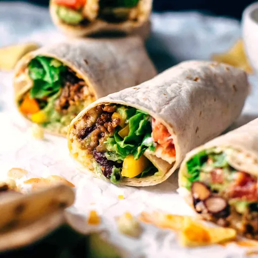 Ground Beef Burritos with Guacamole
