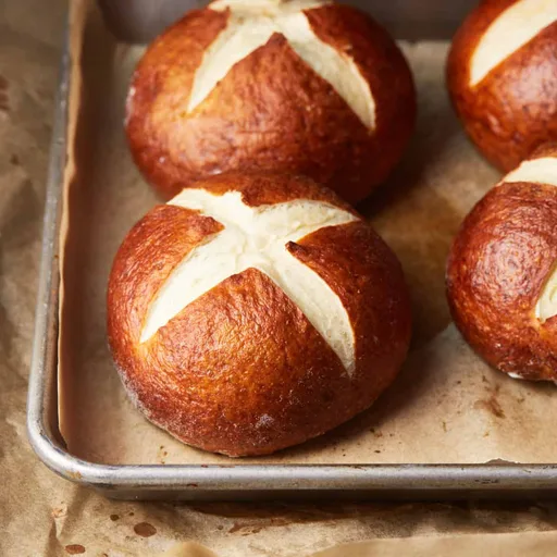 Pretzel Buns (German Recipe Without Lye)