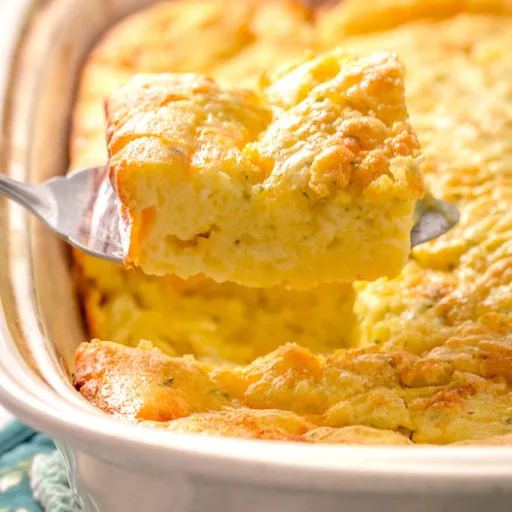 Breakfast Casserole with Eggs and Cottage Cheese