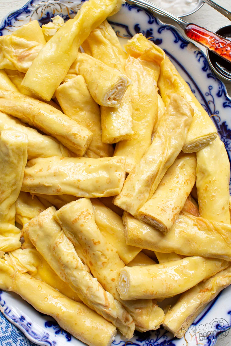 Crepes With Cream Cheese Crepe Filling (Nalesniki)